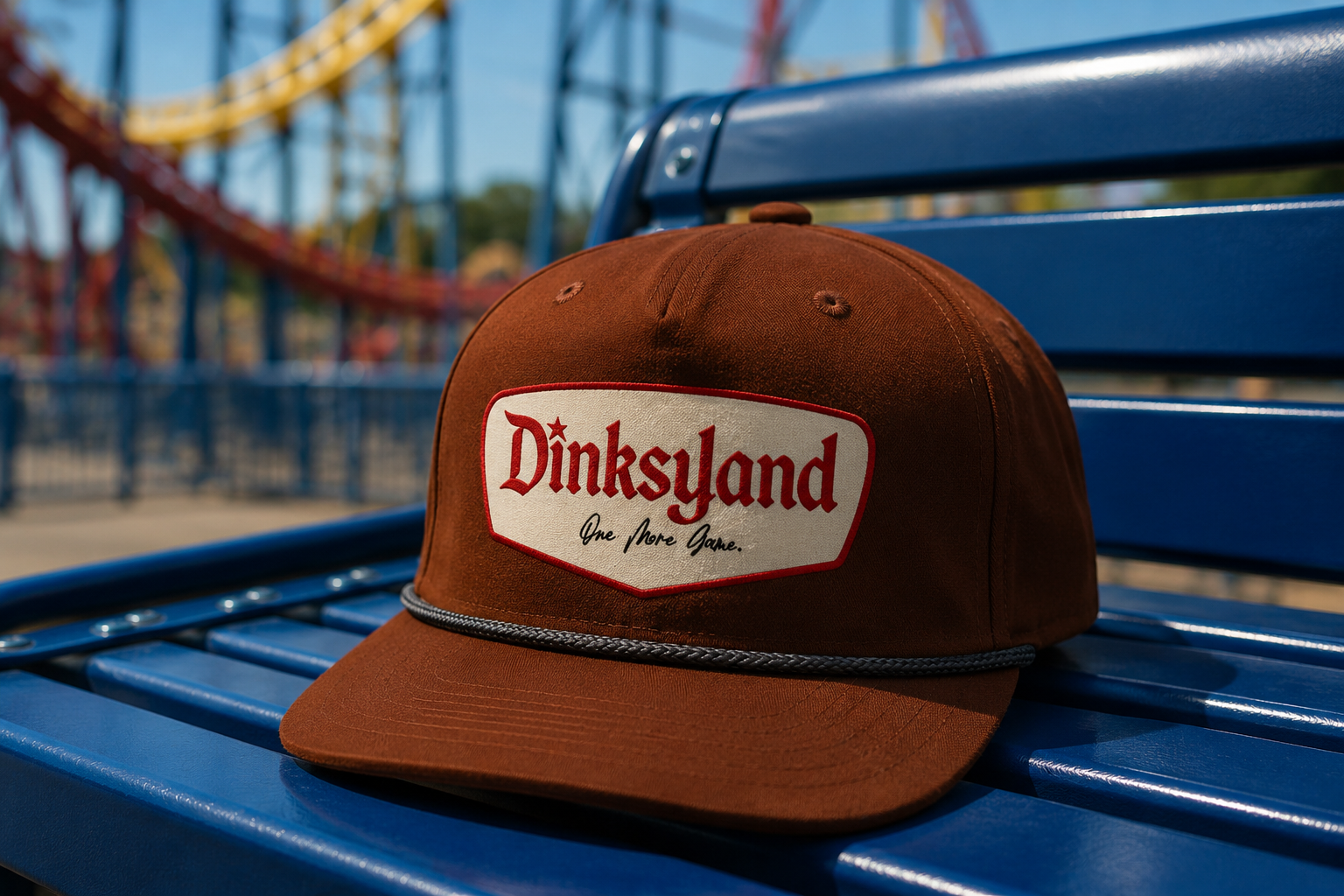 Vintage Dinksyland Embroidered rope hat-brick